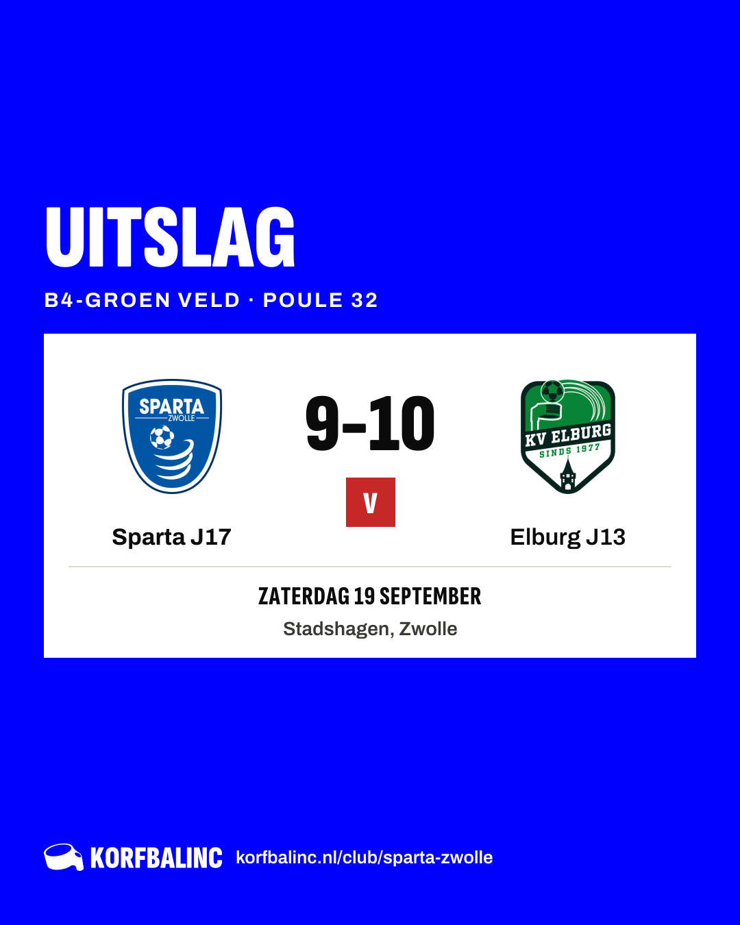 Sparta J17 - Elburg J13