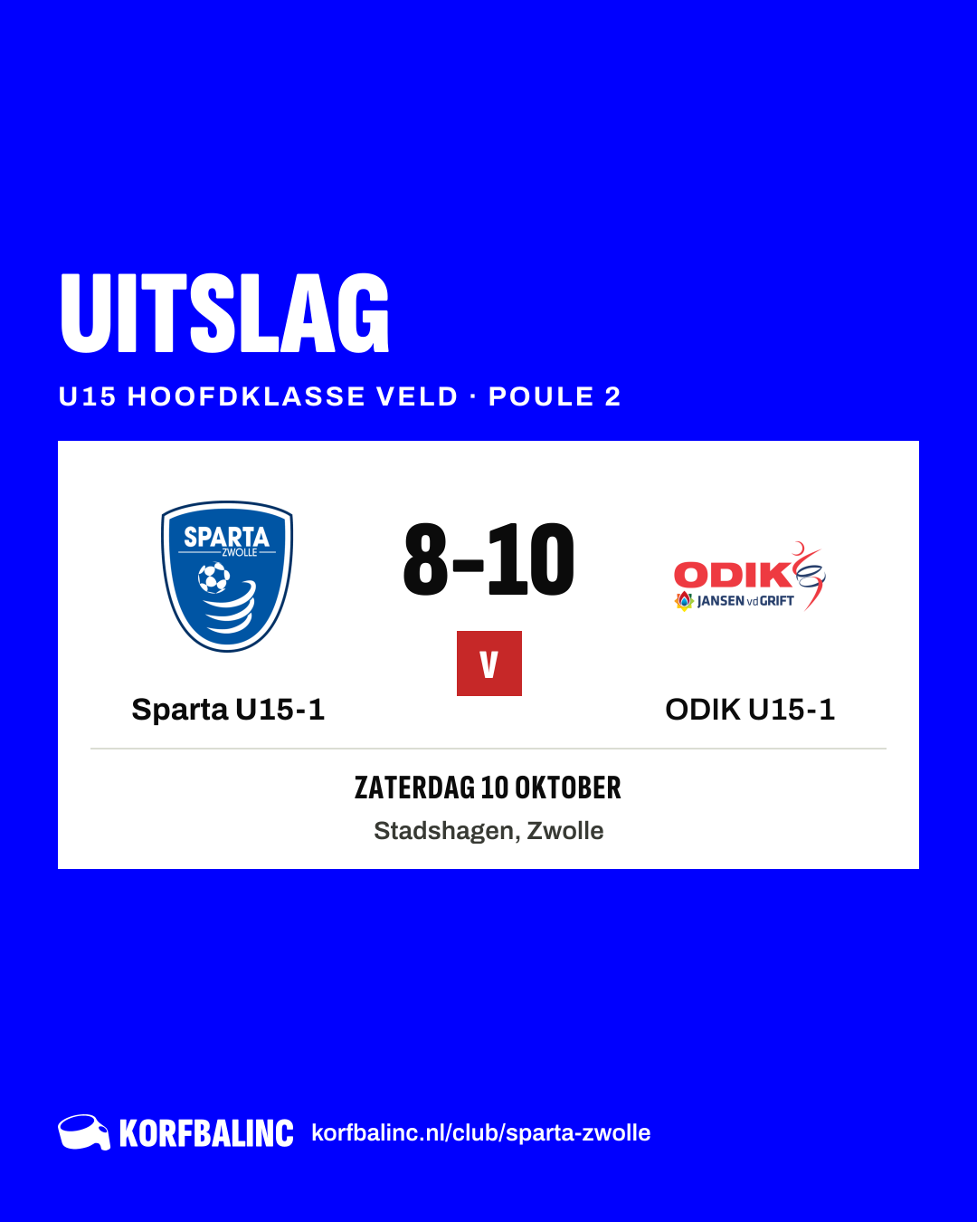 Sparta U15-1 - ODIK U15-1