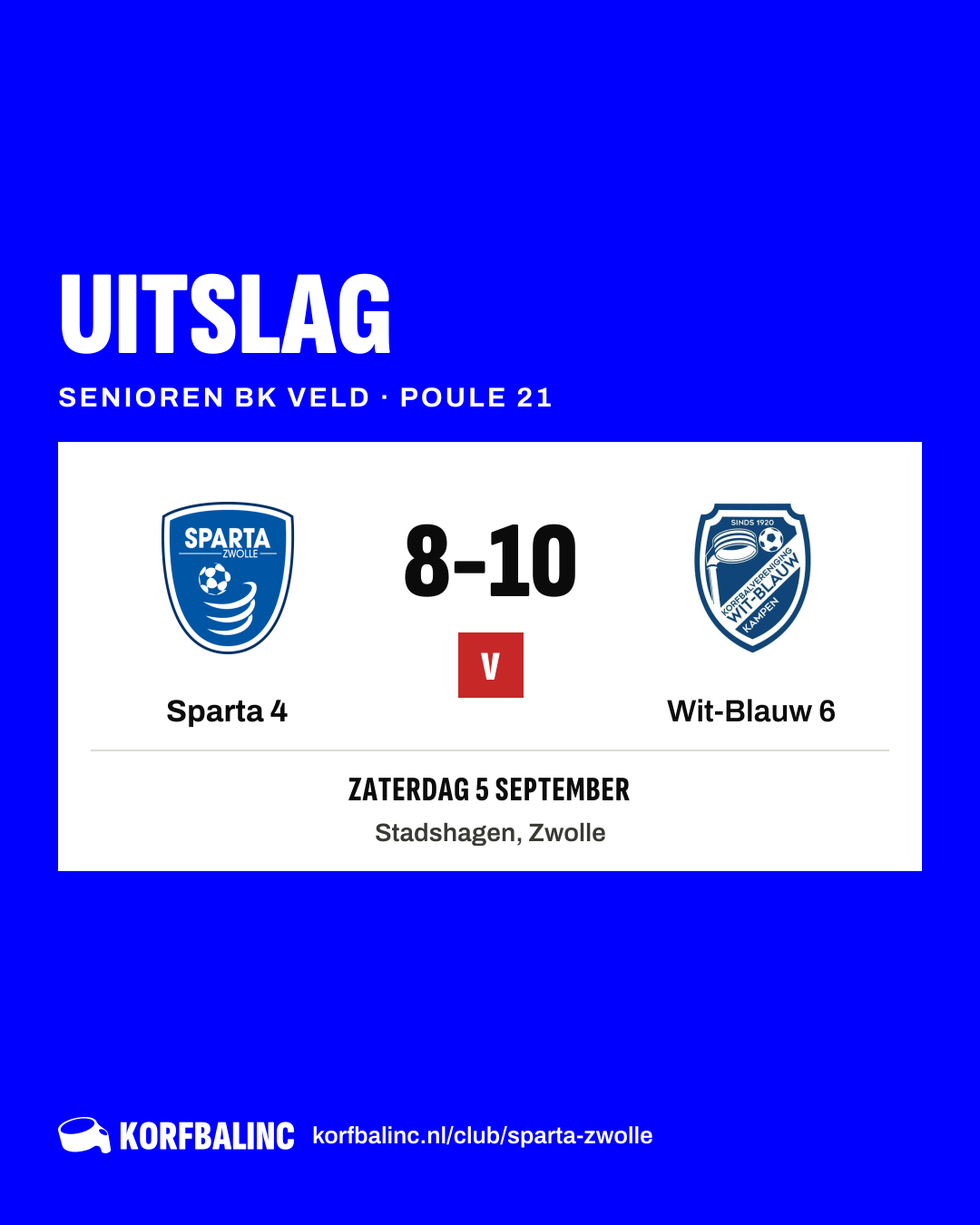 Sparta 4 - Wit-Blauw 6