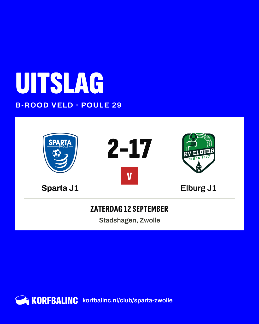 Sparta J1 - Elburg J1