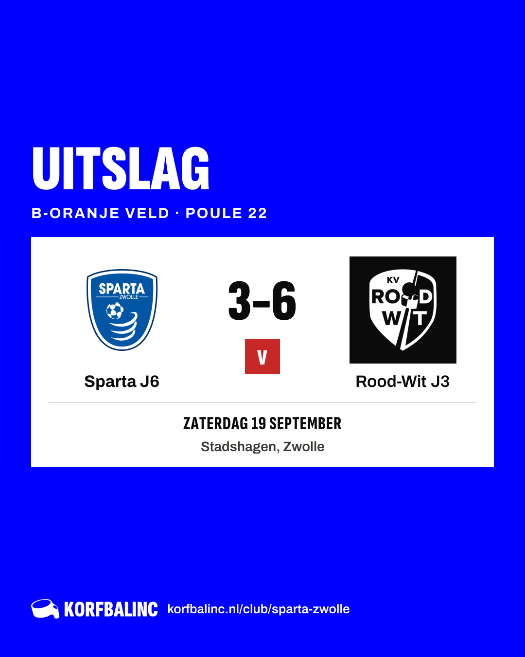 Sparta J6 - Rood-Wit J3