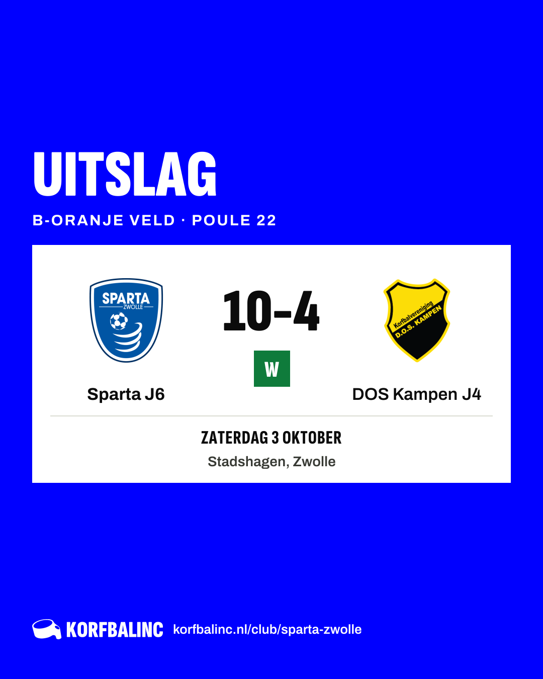 Sparta J6 - DOS Kampen J4