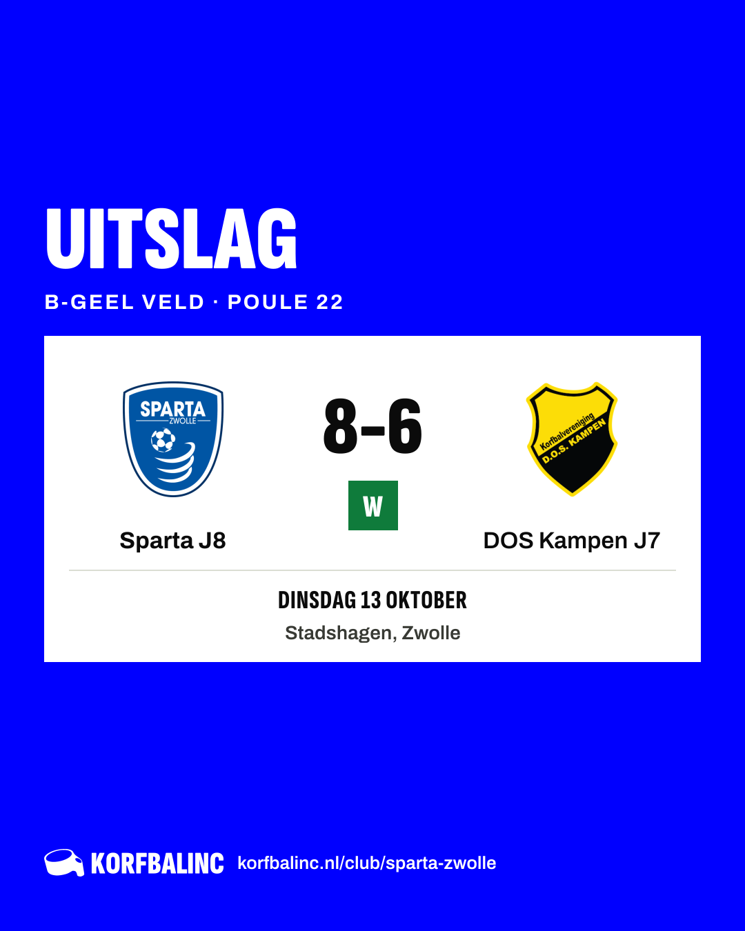 Sparta J8 - DOS Kampen J7