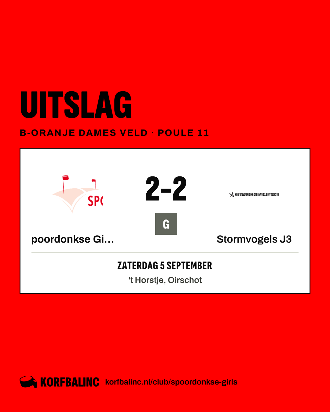 Spoordonkse Girls J1 - Stormvogels J3