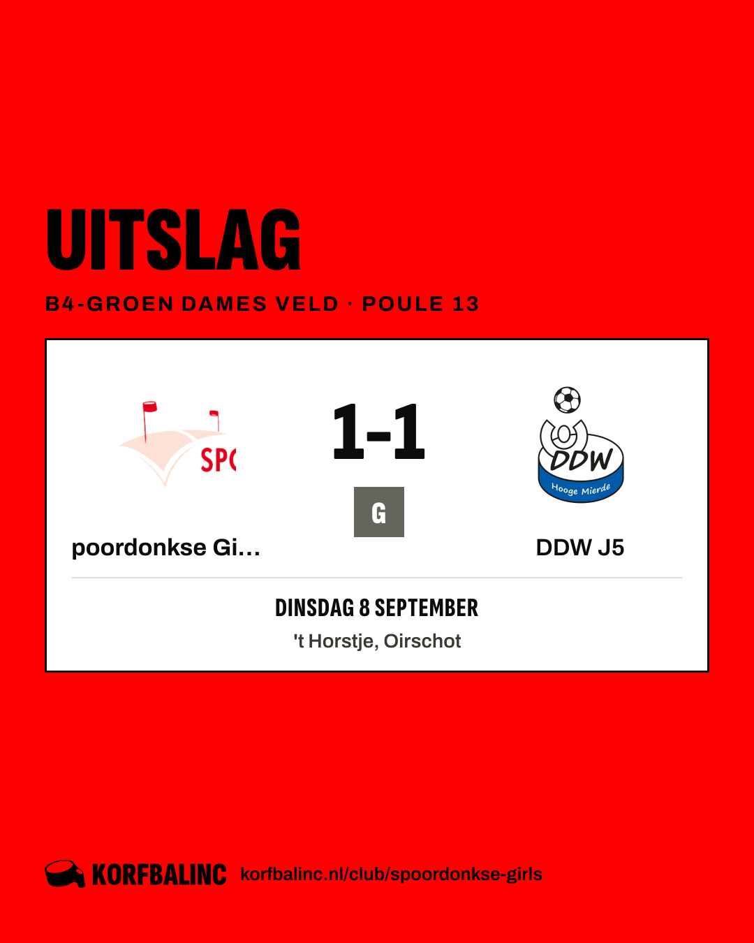 Spoordonkse Girls J2 - DDW J5