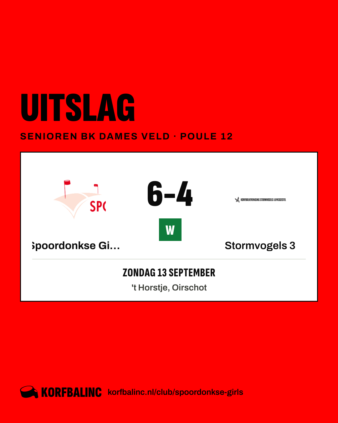Spoordonkse Girls 2 - Stormvogels 3