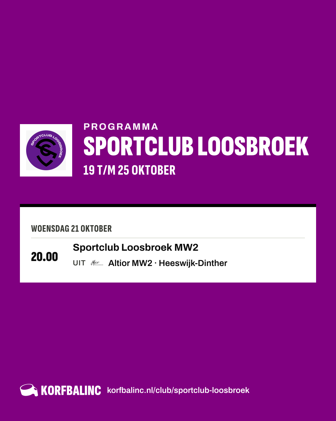 Uitslagen Sportclub Loosbroek