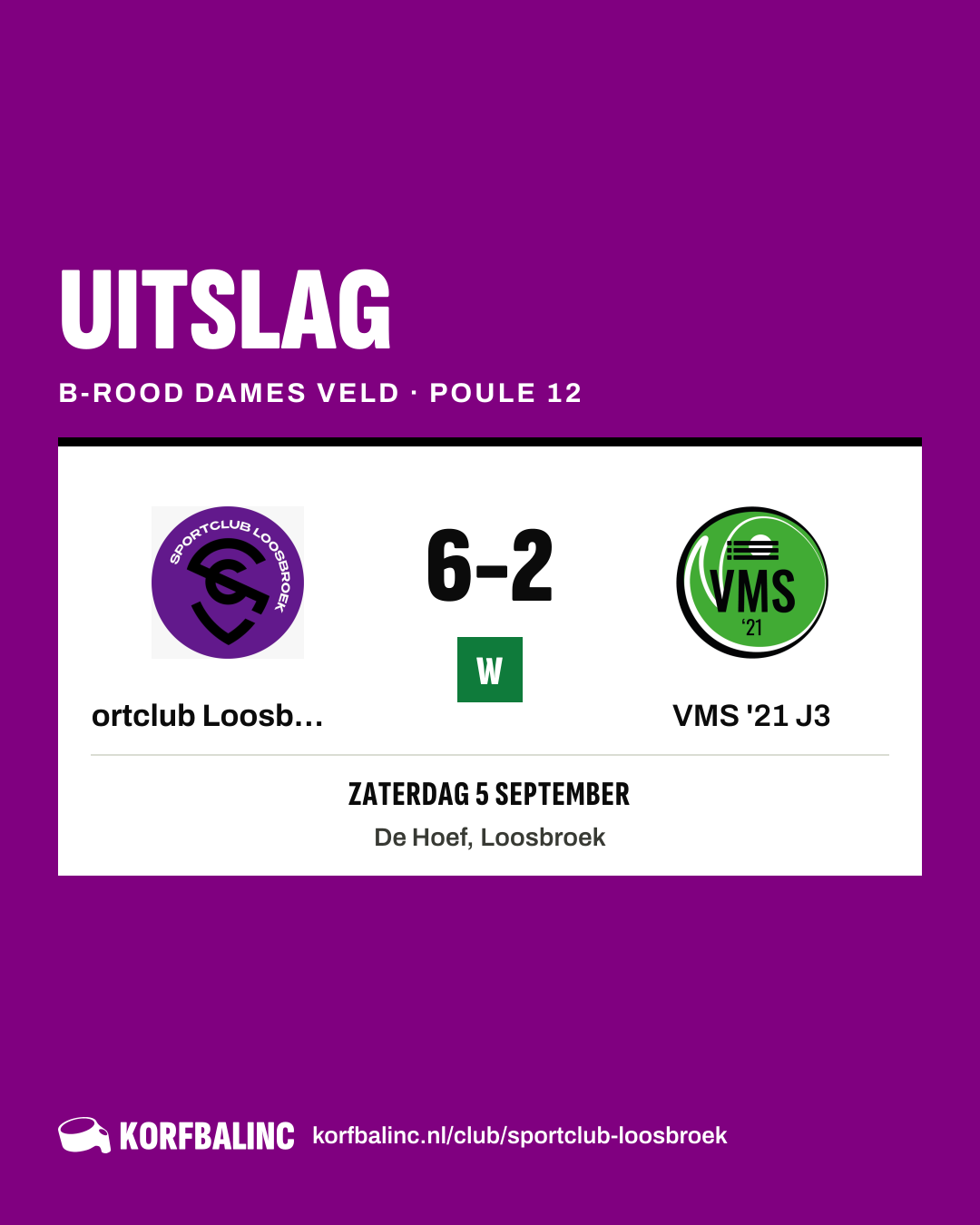 Sportclub Loosbroek J3 - VMS '21 J3