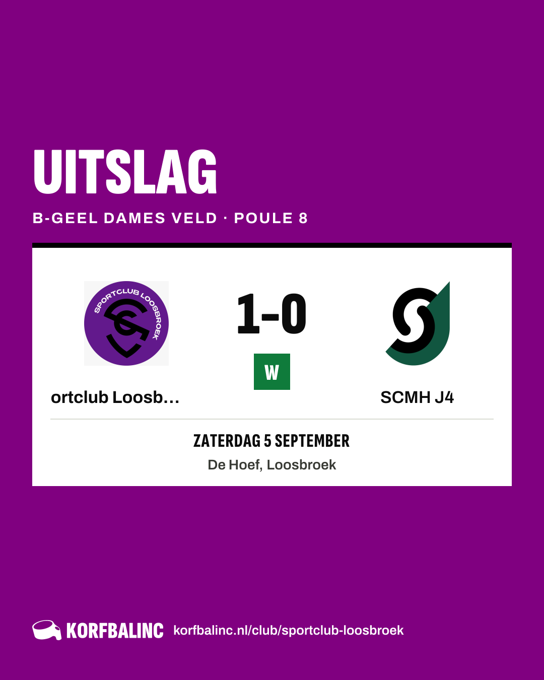 Sportclub Loosbroek J5 - SCMH J4