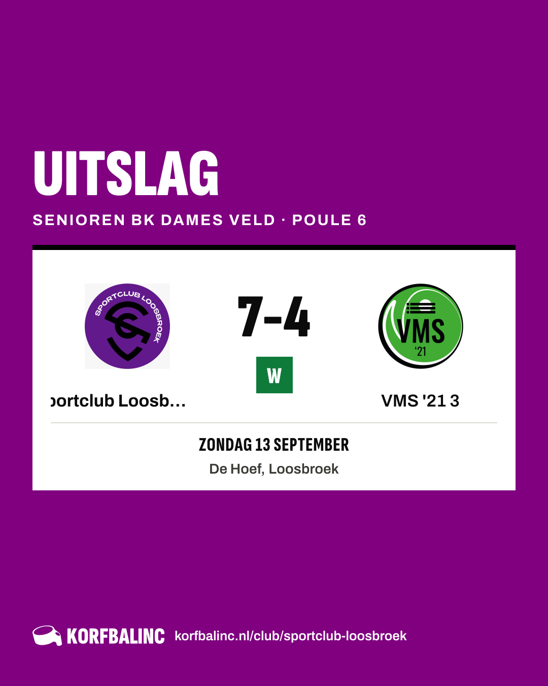 Sportclub Loosbroek 2 - VMS '21 3