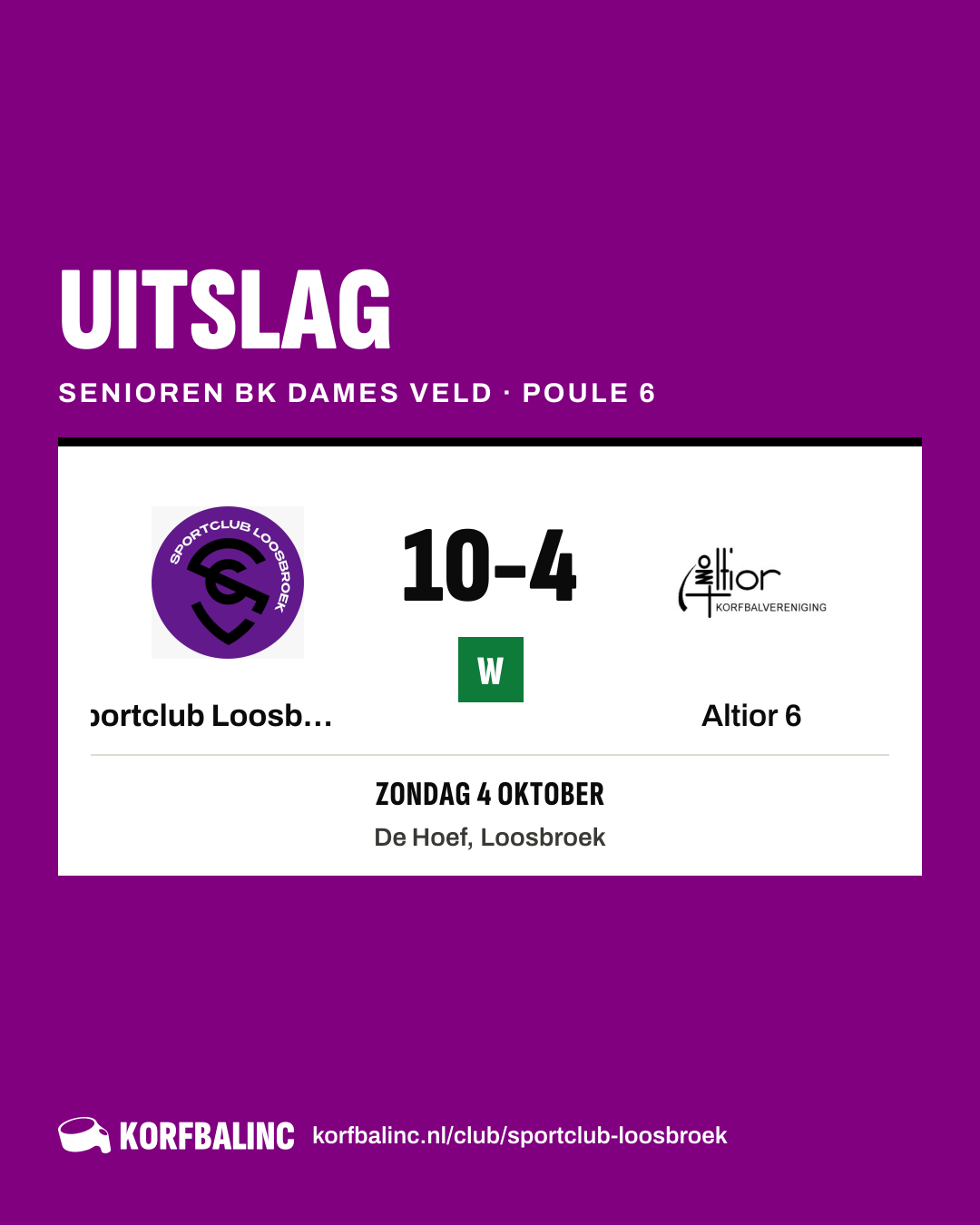 Sportclub Loosbroek 2 - Altior 6