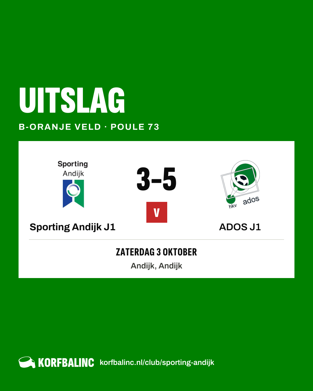 Sporting Andijk J1 - ADOS J1