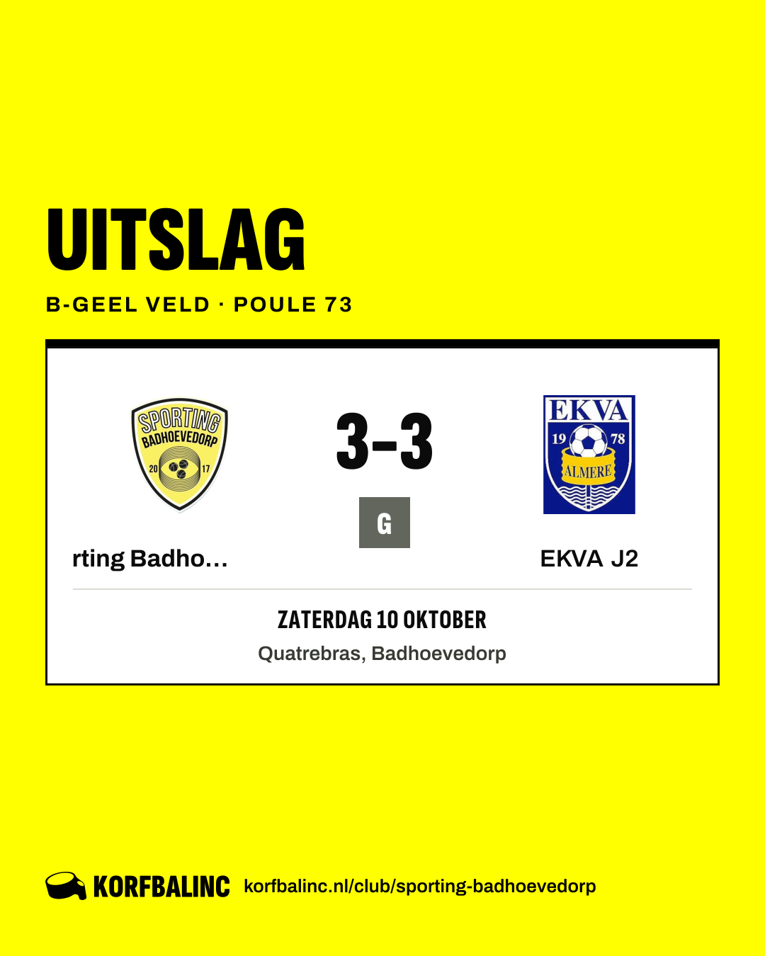 Sporting Badhoevedorp J3 - EKVA J2