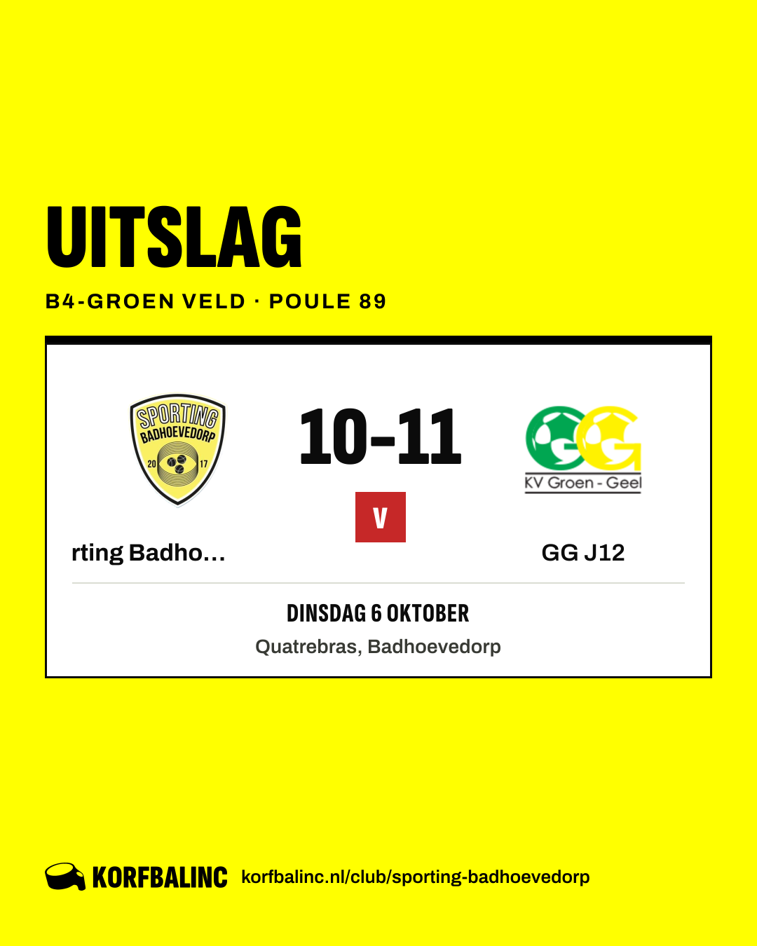 Sporting Badhoevedorp J5 - GG J12