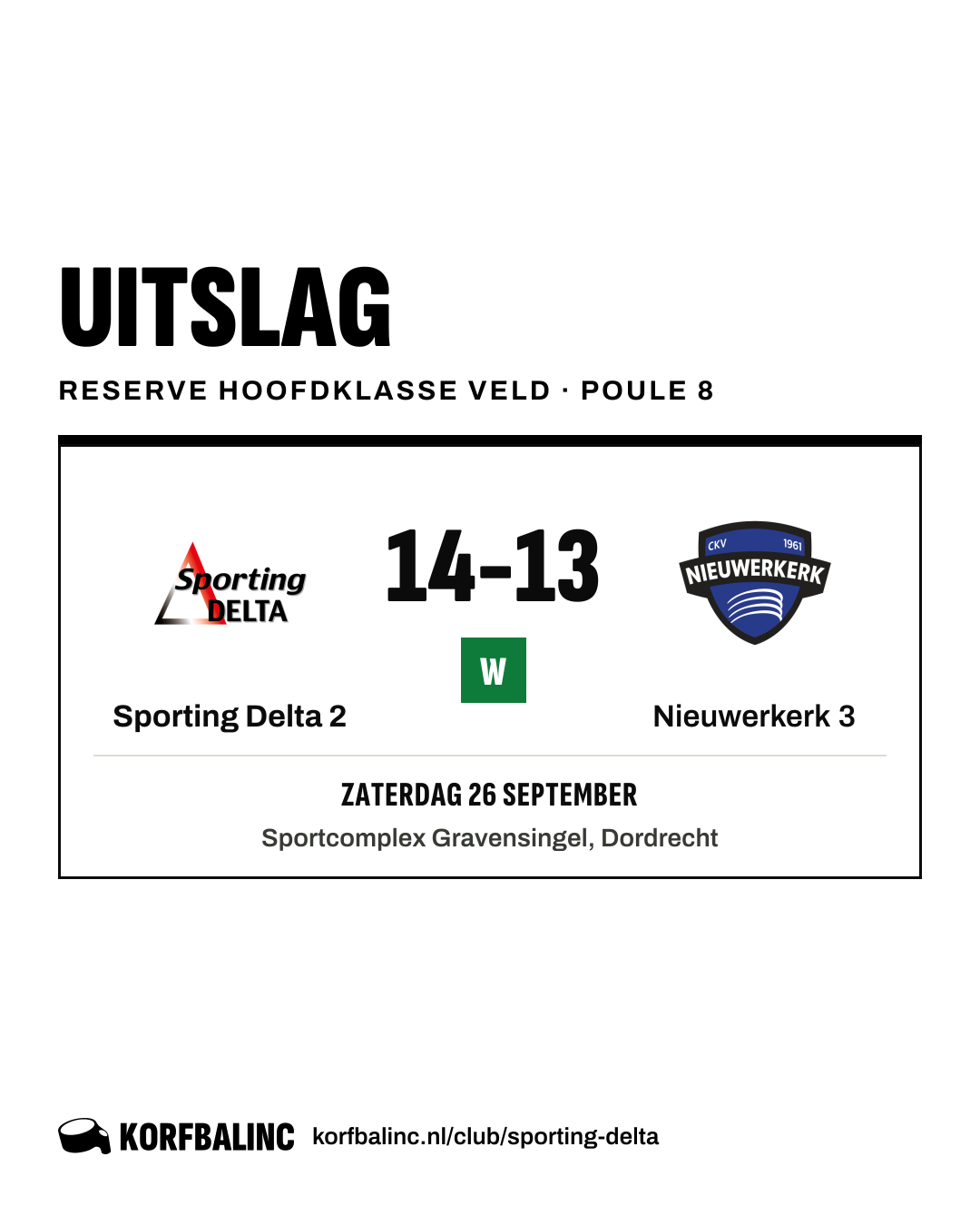 Sporting Delta 2 - Nieuwerkerk 3