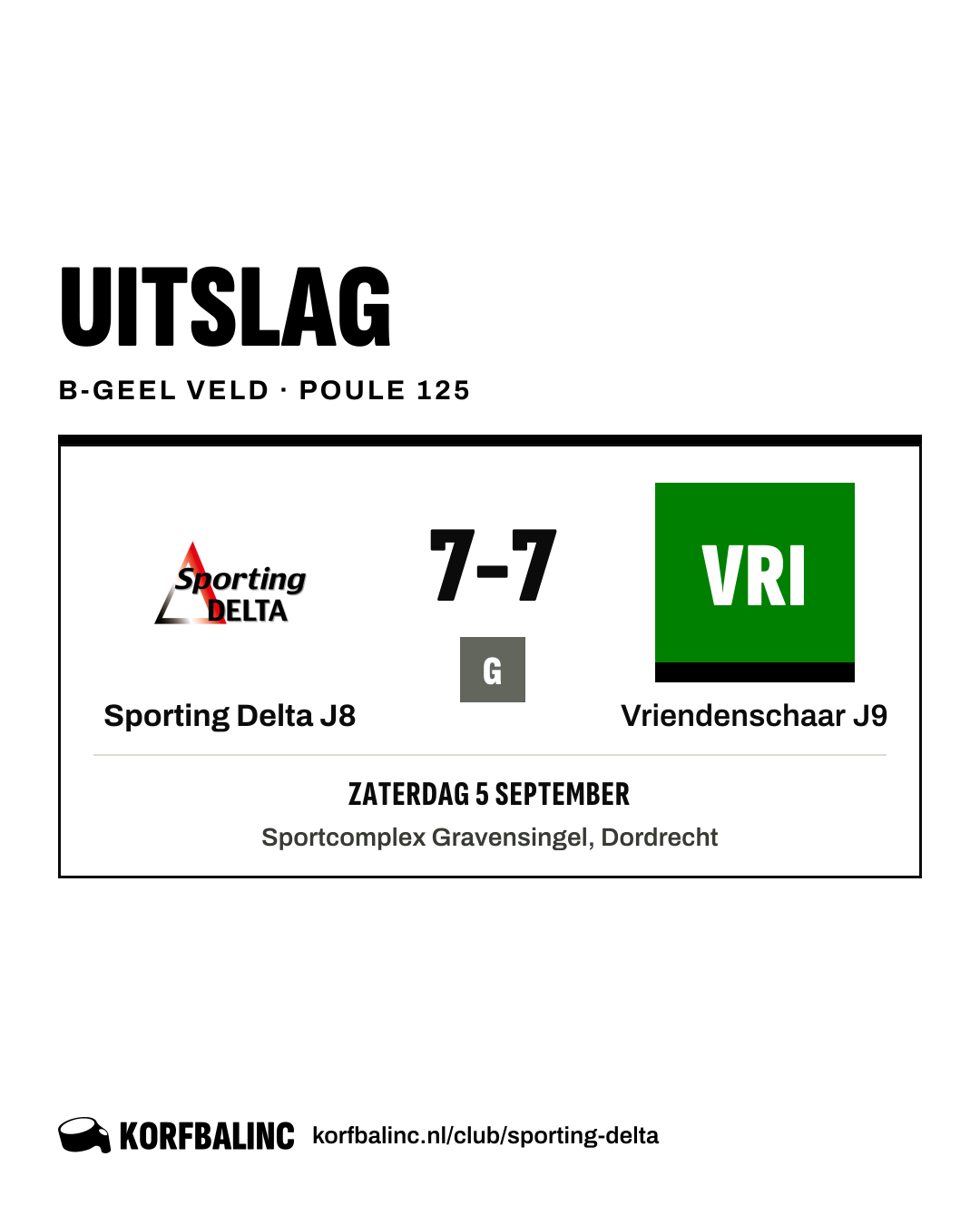 Sporting Delta J8 - Vriendenschaar J9