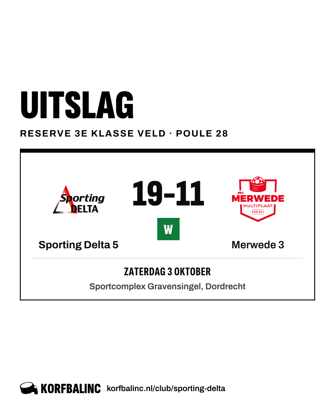 Sporting Delta 5 - Merwede 3