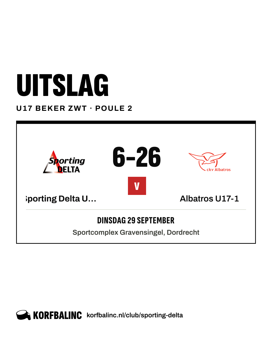 Sporting Delta U17-1 - Albatros U17-1