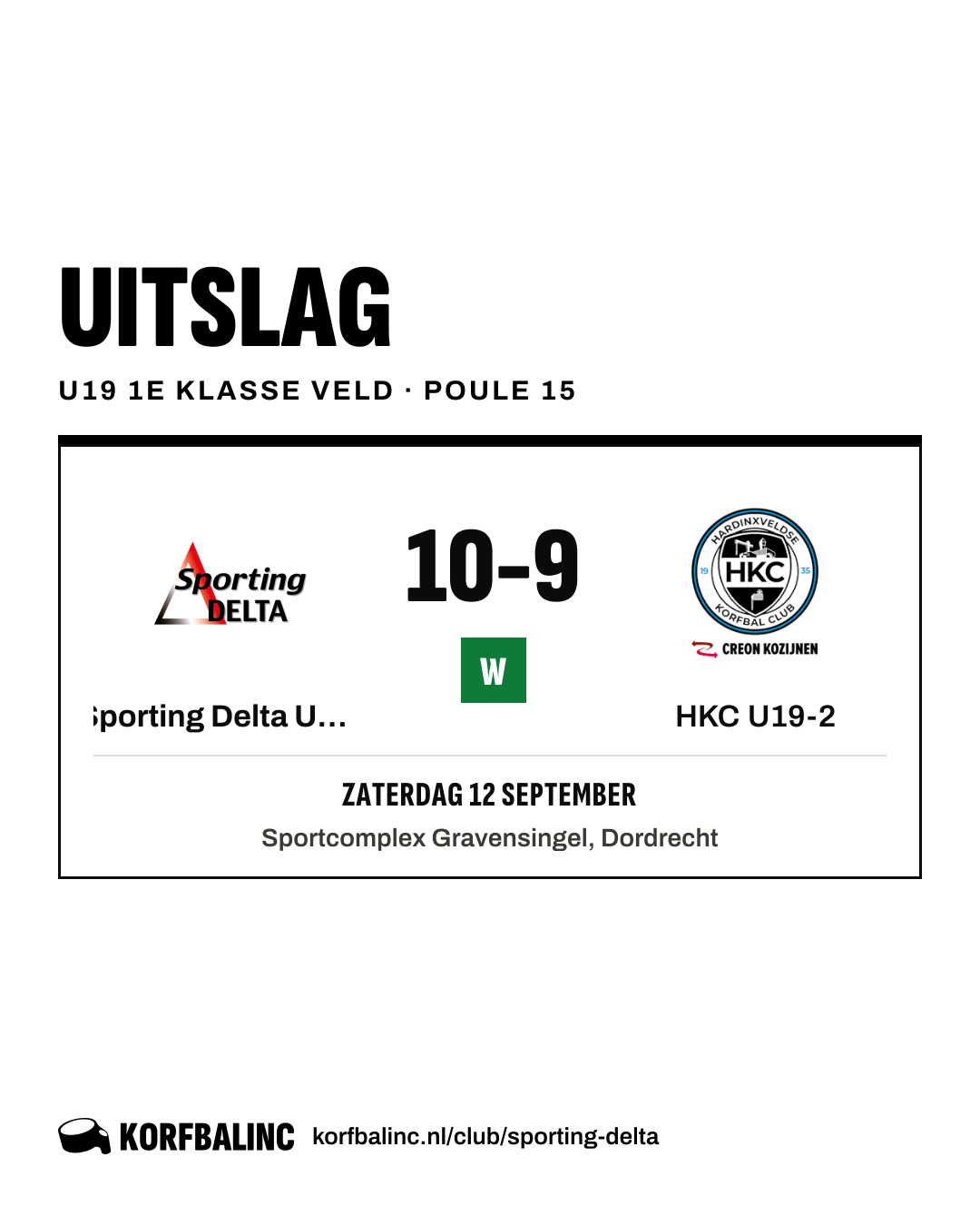 Sporting Delta U19-1 - HKC U19-2