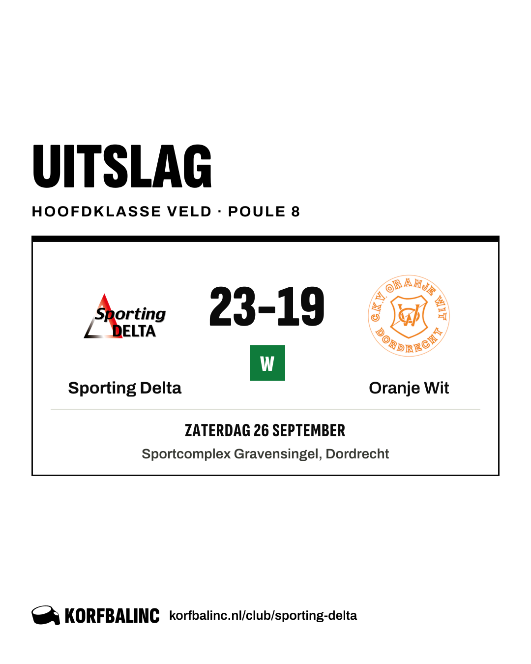 Sporting Delta - Oranje Wit