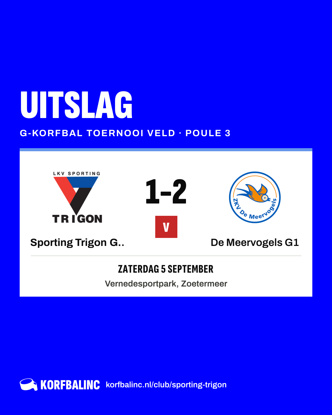 Sporting Trigon G1 - De Meervogels G1