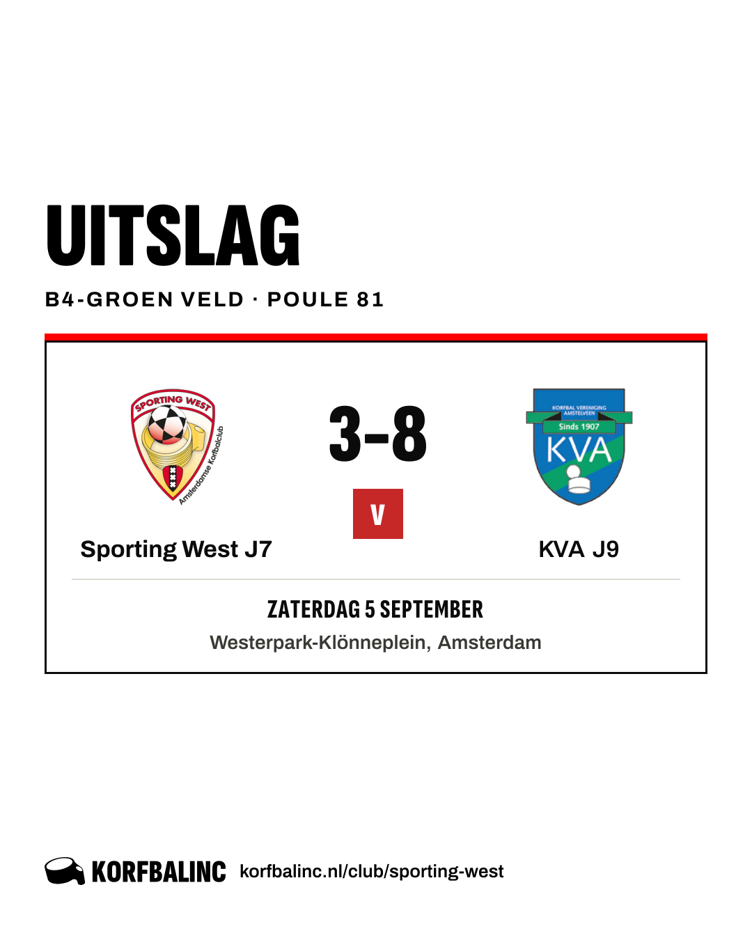 Sporting West J7 - KVA J9