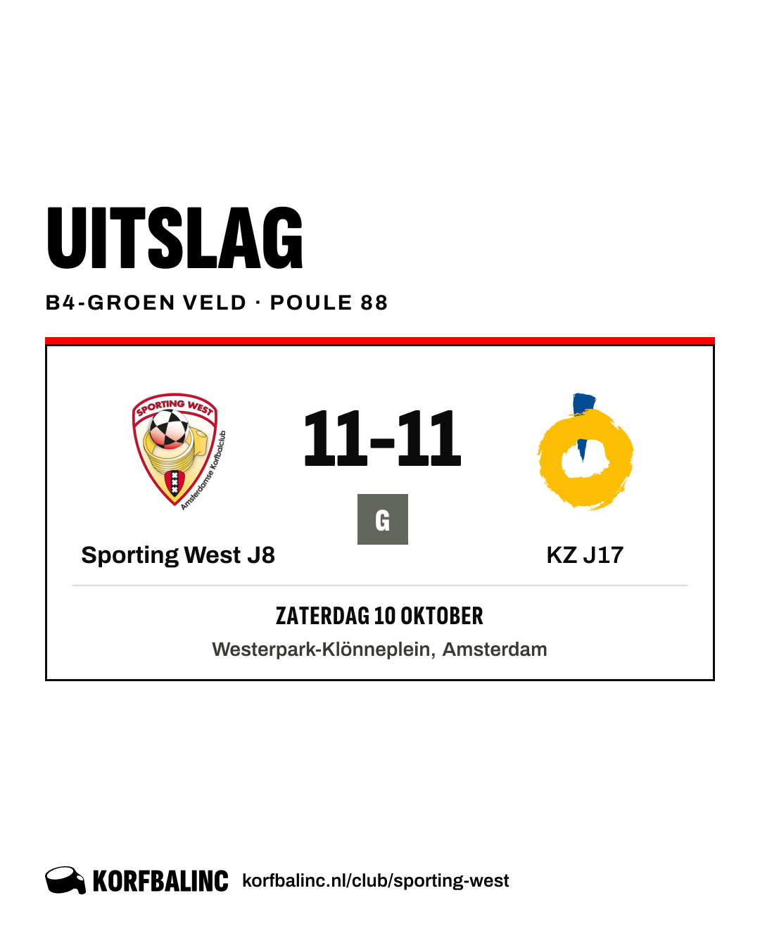 Sporting West J8 - KZ J17