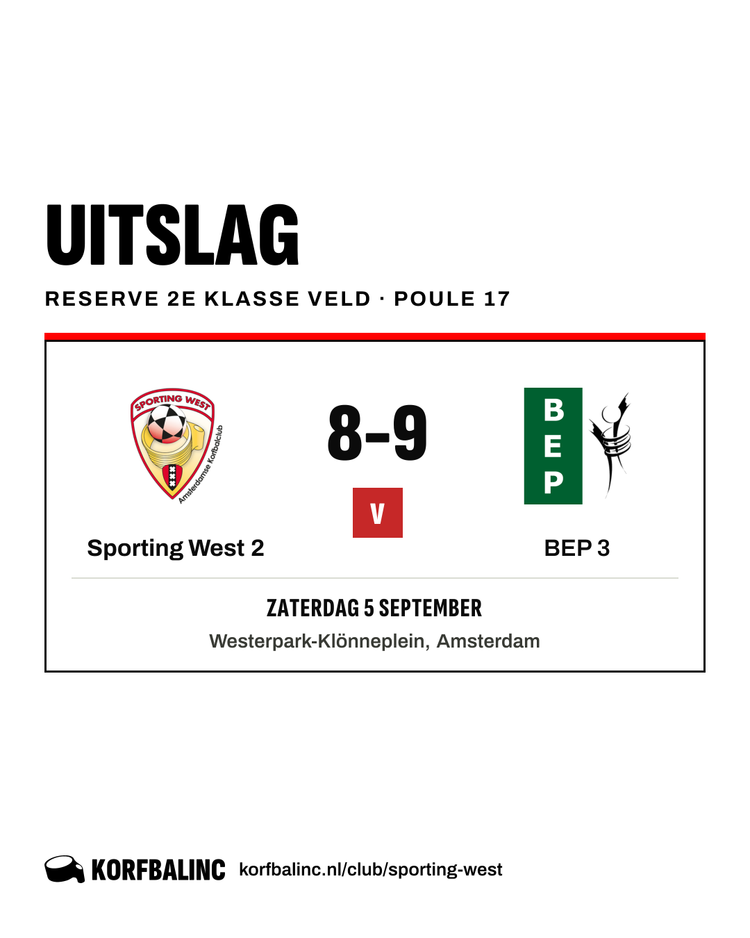 Sporting West 2 - BEP 3
