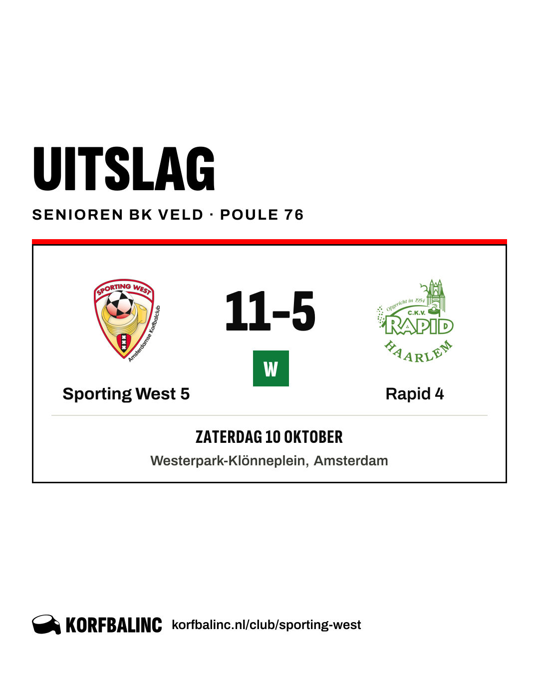 Sporting West 5 - Rapid 4