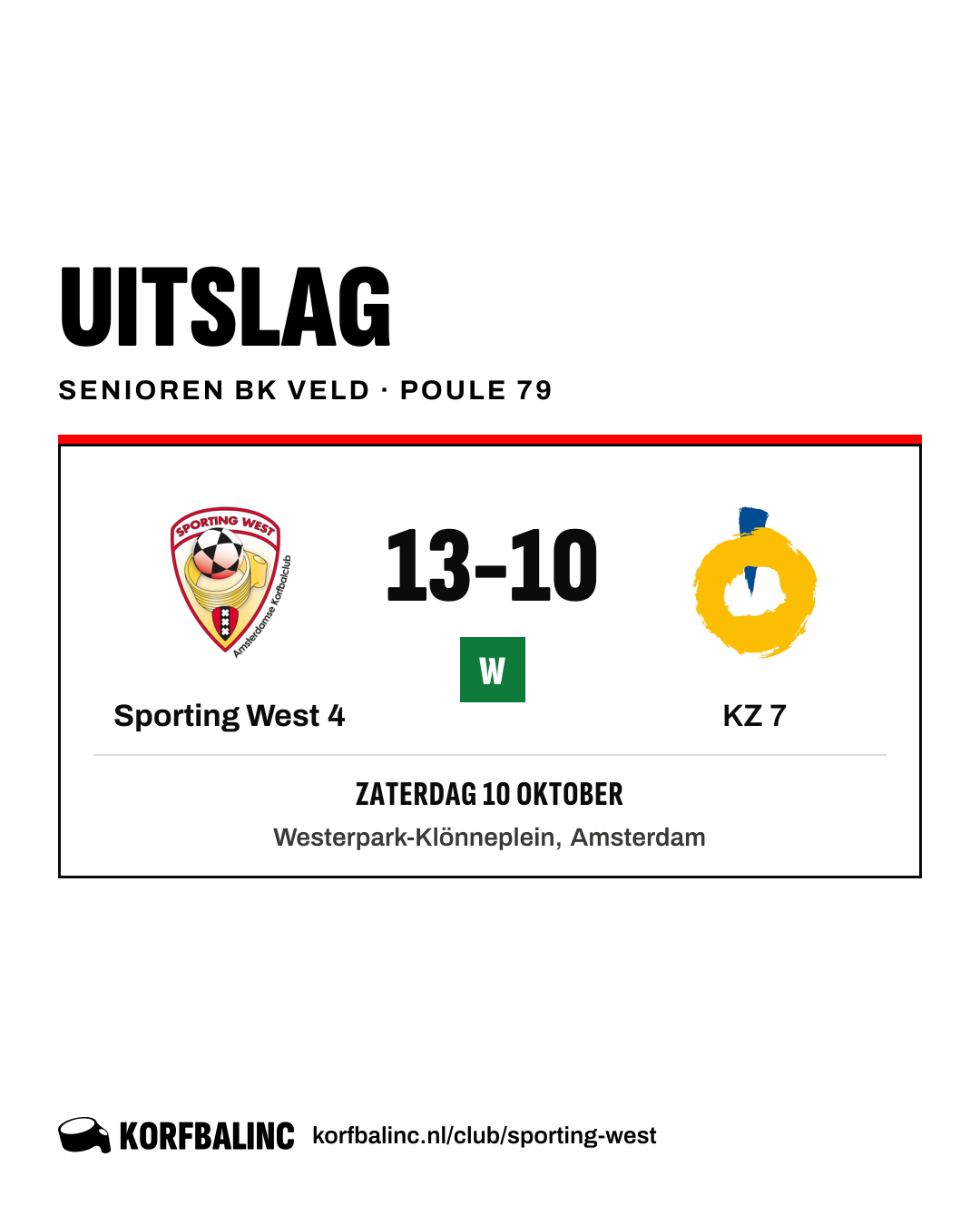 Sporting West 4 - KZ 7