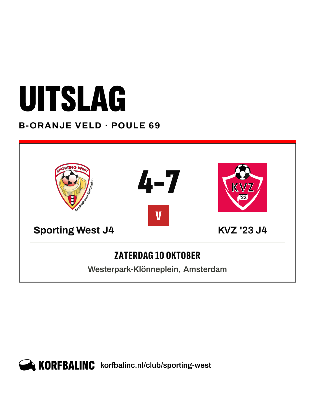 Sporting West J4 - KVZ '23 J4