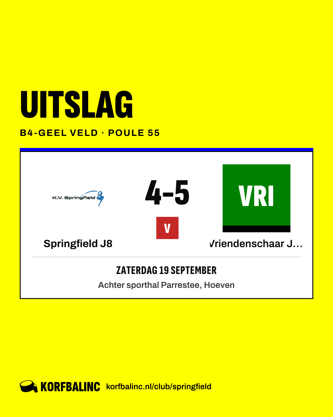 Springfield J8 - Vriendenschaar J14