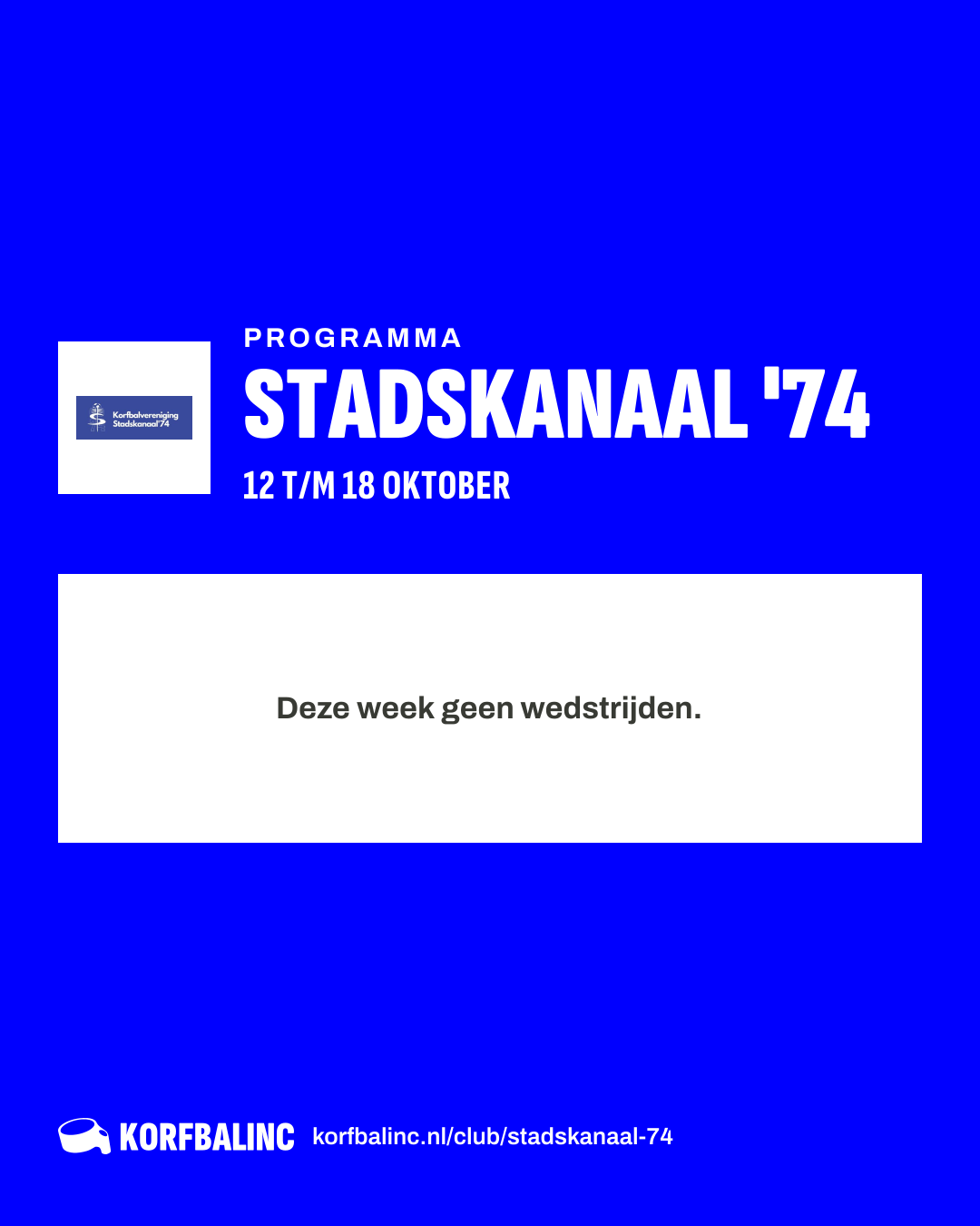 Uitslagen Stadskanaal '74
