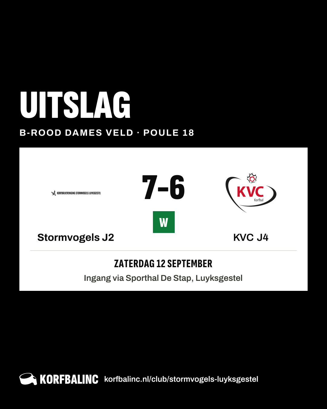 Stormvogels J2 - KVC J4