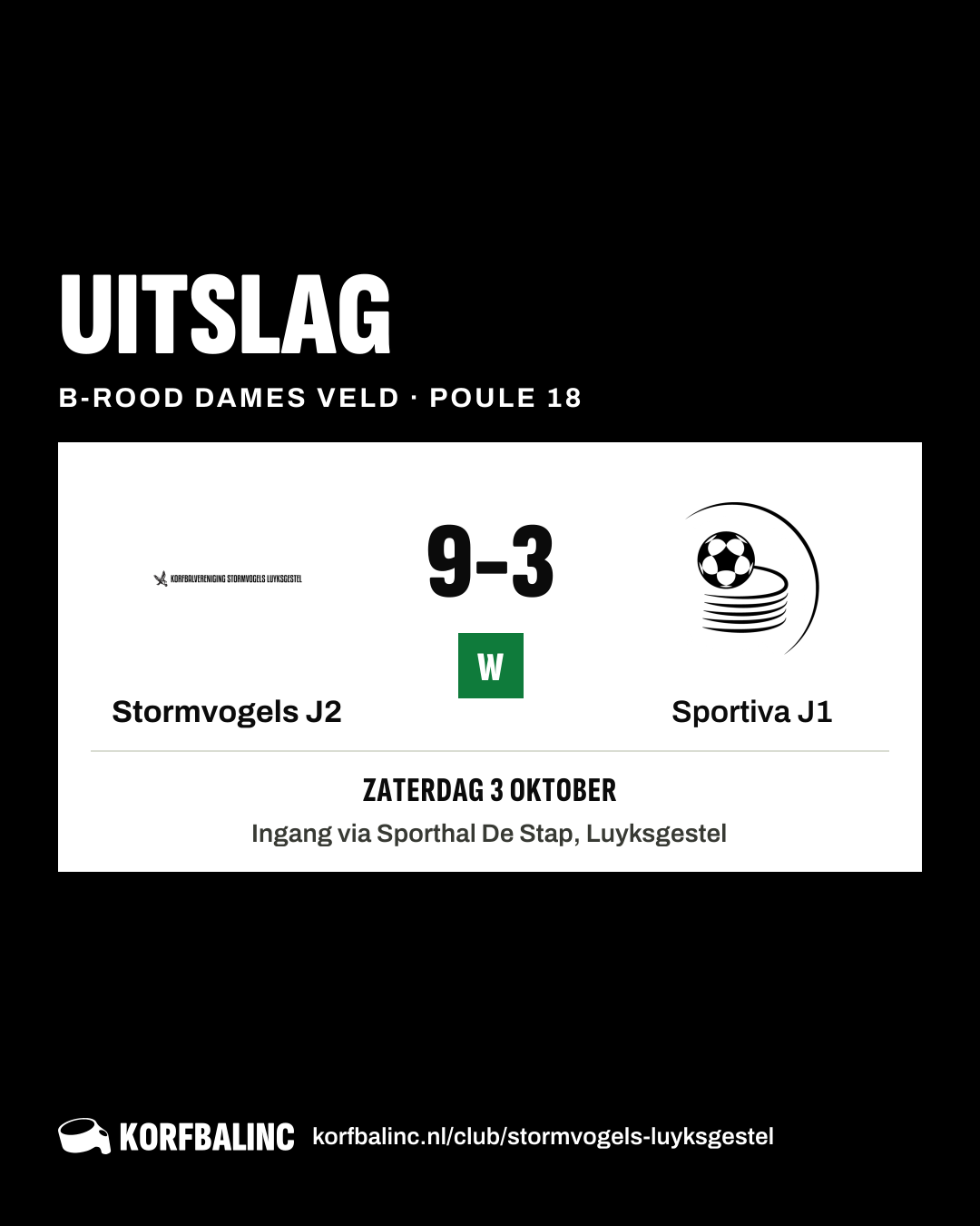 Stormvogels J2 - Sportiva J1