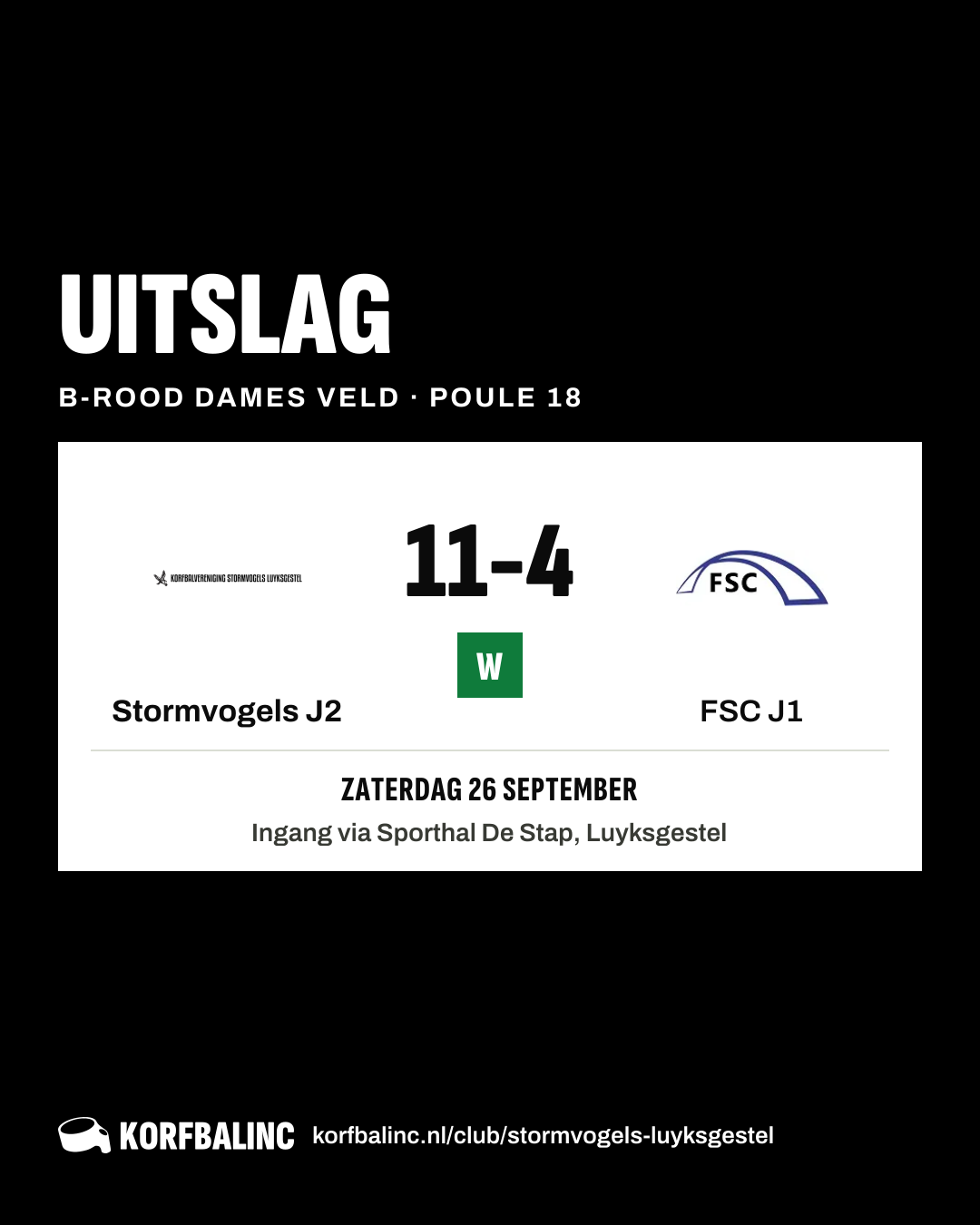 Stormvogels J2 - FSC J1