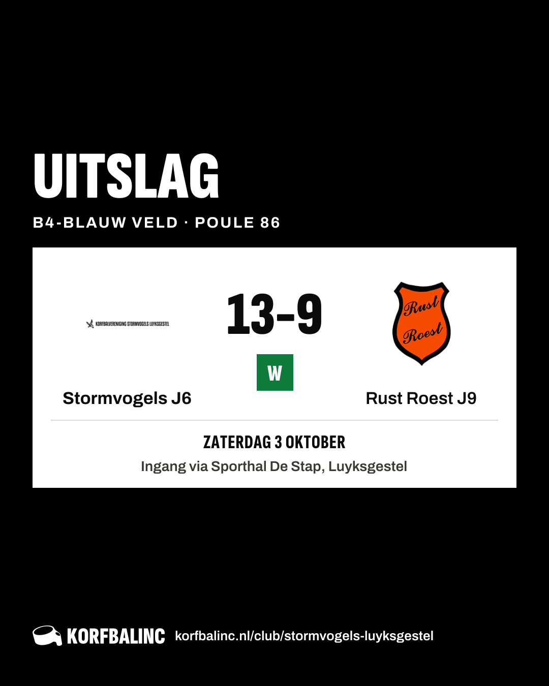 Stormvogels J6 - Rust Roest J9