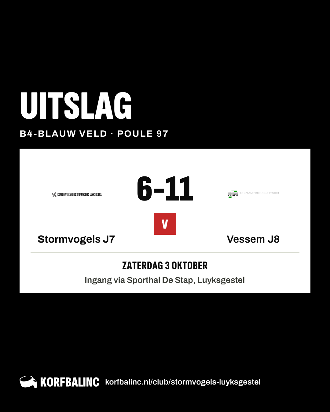 Stormvogels J7 - Vessem J8