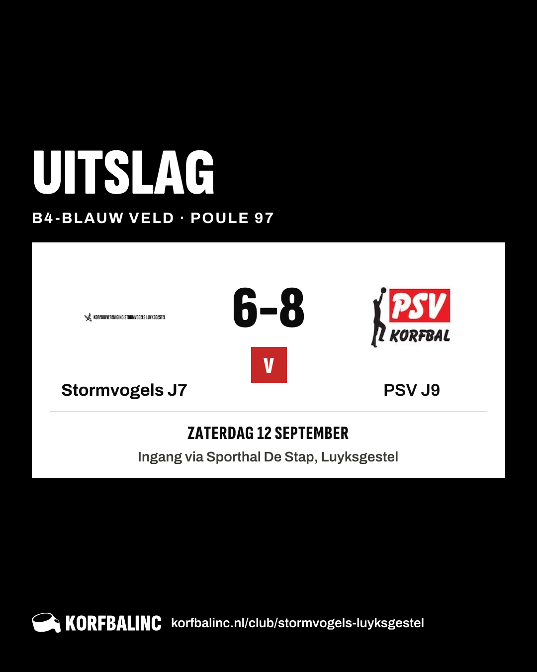 Stormvogels J7 - PSV J9