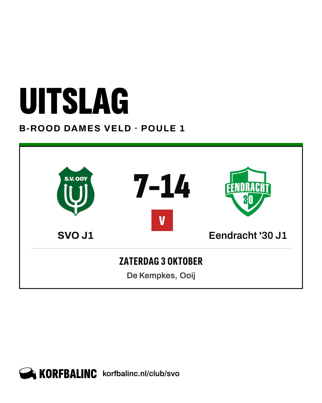 SVO J1 - Eendracht '30 J1