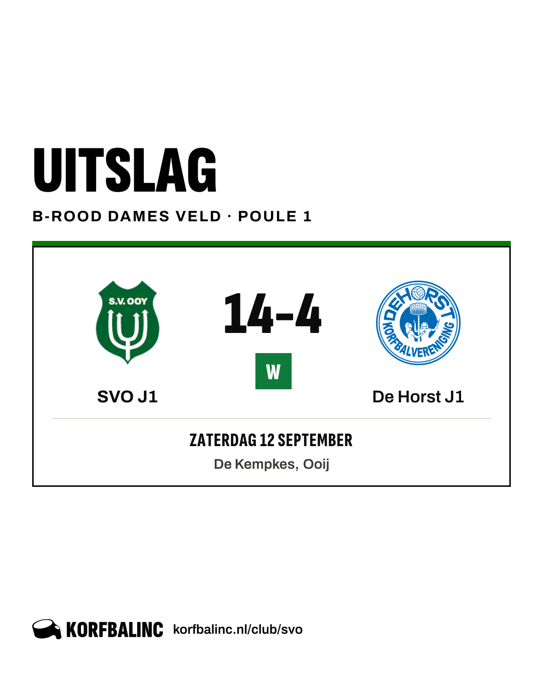 SVO J1 - De Horst J1