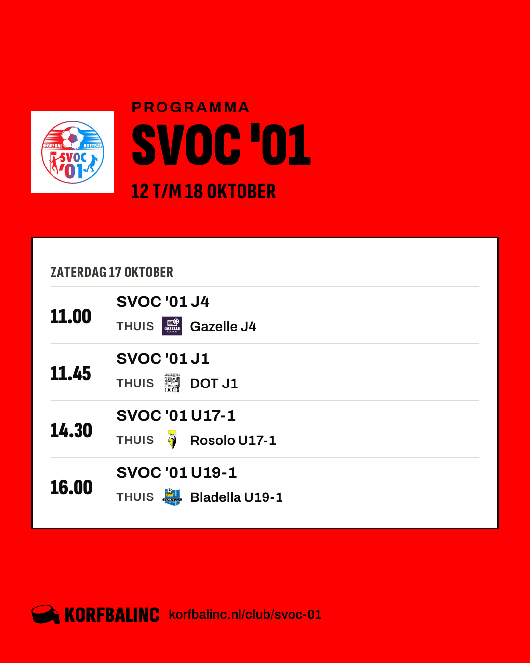 Uitslagen SVOC '01