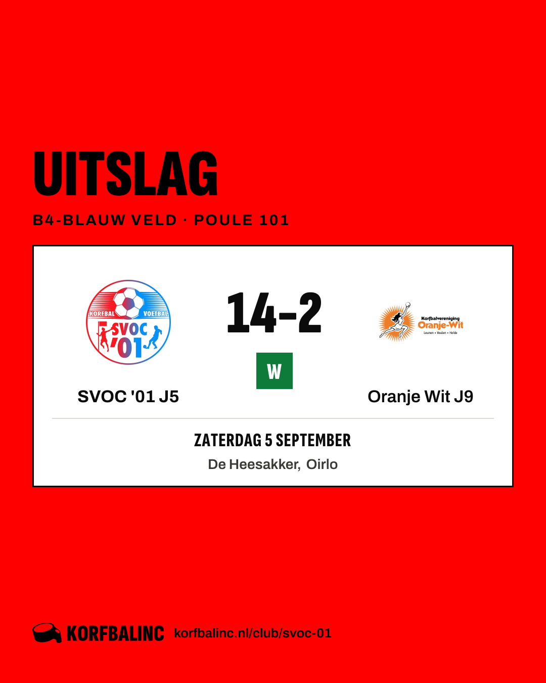 SVOC '01 J5 - Oranje Wit J9