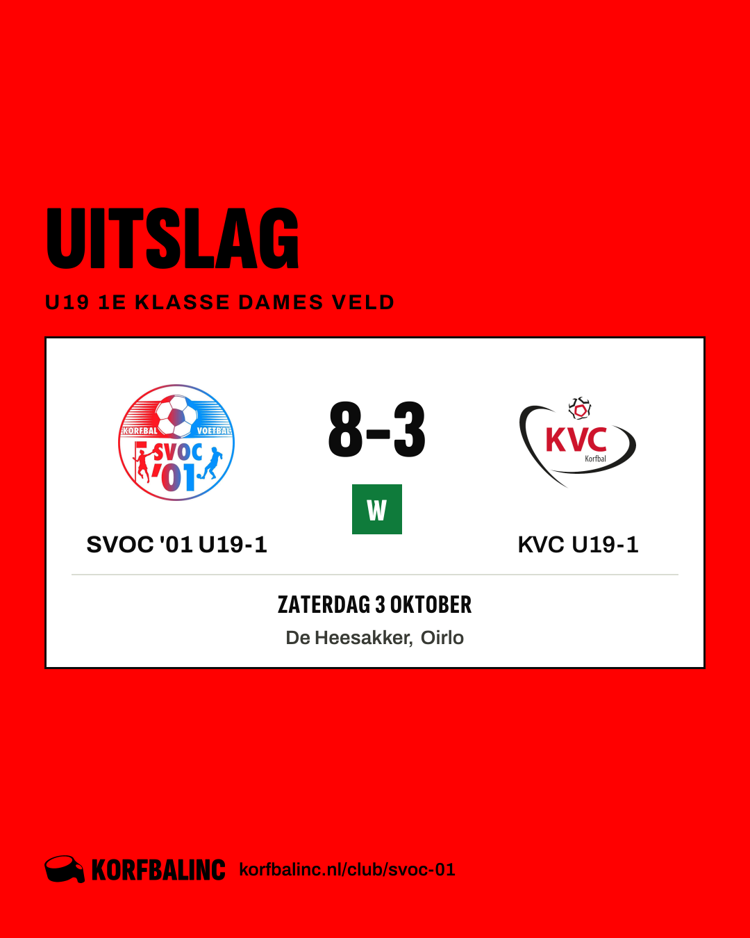 SVOC '01 U19-1 - KVC U19-1