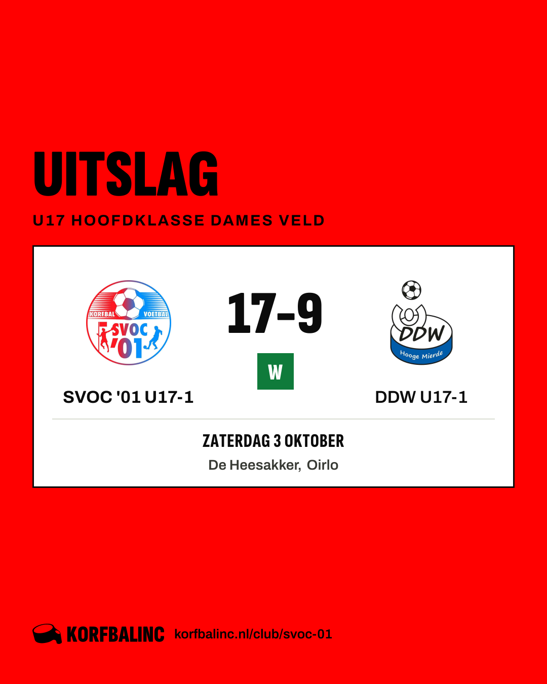 SVOC '01 U17-1 - DDW U17-1