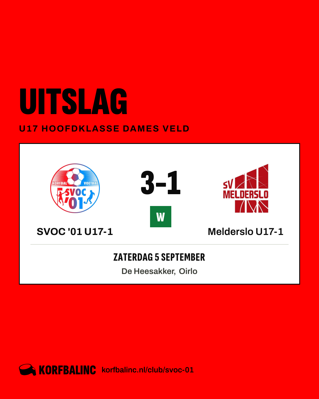 SVOC '01 U17-1 - Melderslo U17-1