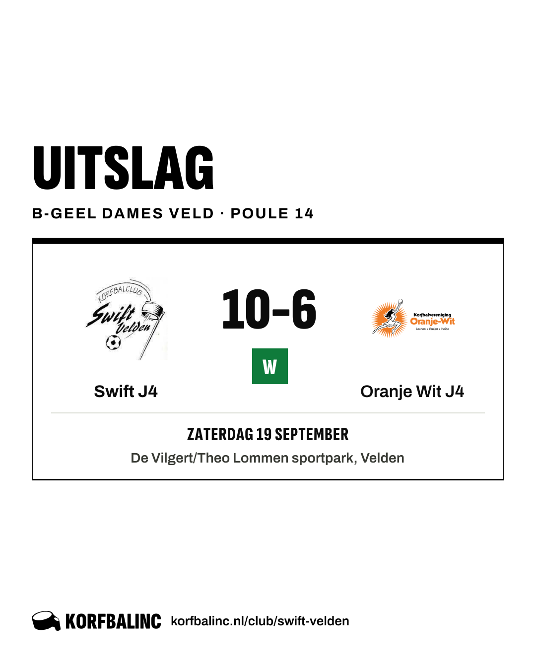 Swift J4 - Oranje Wit J4