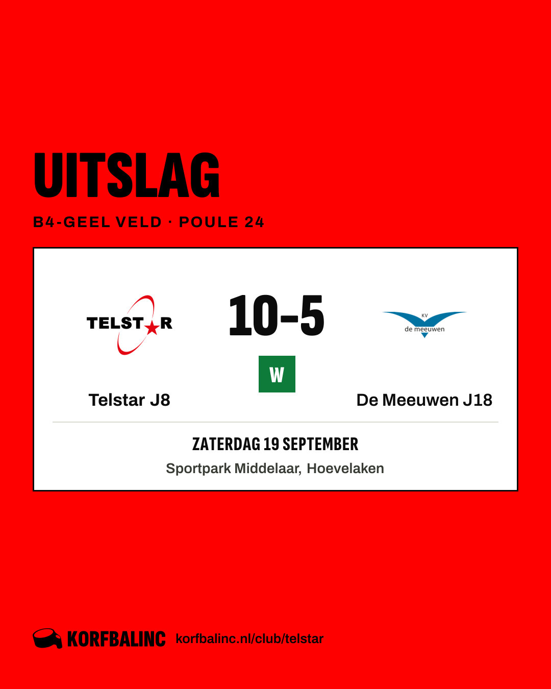 Telstar J8 - De Meeuwen J18