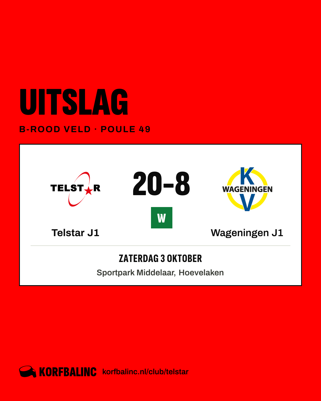 Telstar J1 - Wageningen J1