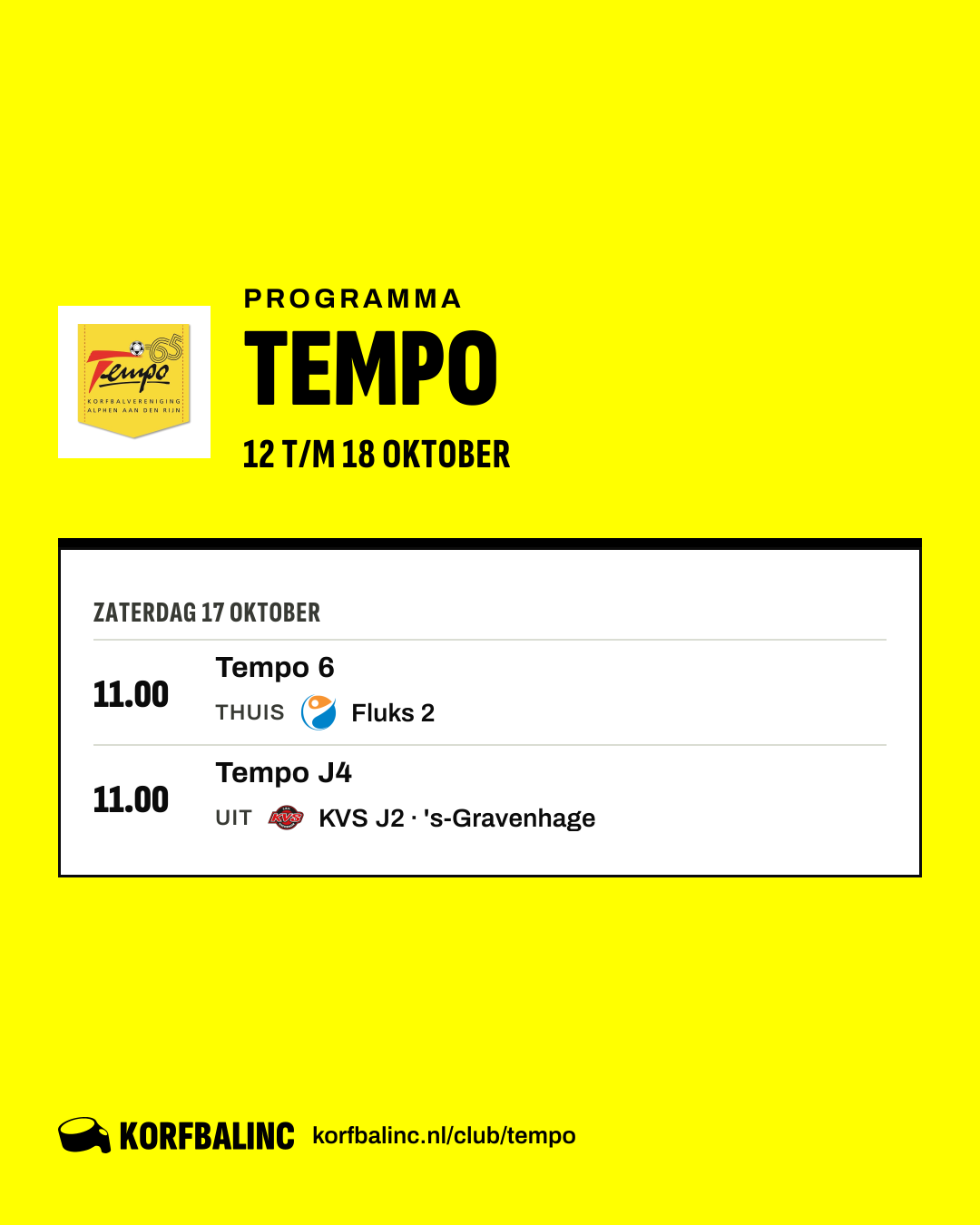 Uitslagen Tempo